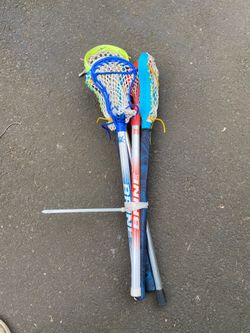 6 youth Lacrosse sticks