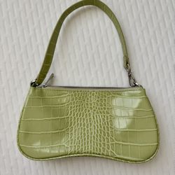 Patterned Lime Green Hand Bag