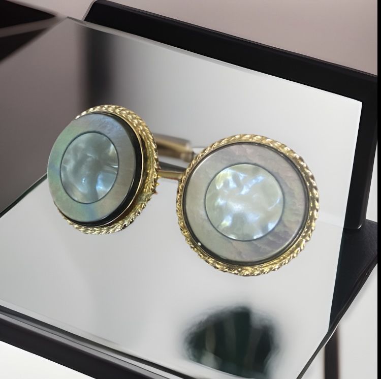 Vintage Art Deco Mother Pearl Cufflinks