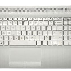 Replacement Upper Case Palmrest for HP 15T-DW 15-DW 15S-DR 15S-DU Series Laptop Backlight Keyboard Assembly Touchpad Top Cover L52022-001 AP2H 