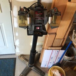 6 In Bench Grinder With Floor Stand.  