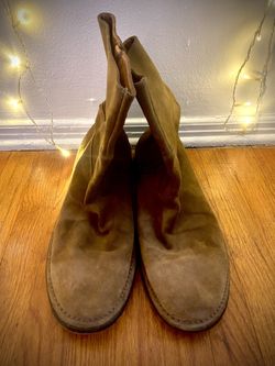 John Varvatos Men’s Tan Suede Boots Size 12