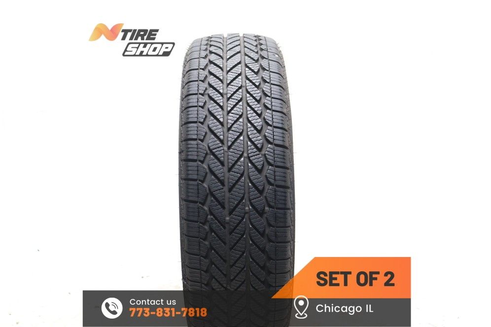 Set of 2 Used 9/32 195/65R15 91H Bridgestone WeatherPeak