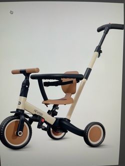 newyoo TR008 5-in-1 Tricycle for Toddlers 1-3, Toddler Bike, Birthday Gift Toddler Trike with Safety Bar and Parent Push Handle Converts to Balance Bi