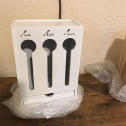 Spoon Knife Fork White Organizer 