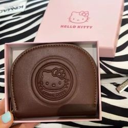 Sanrio Hello Kitty Retro Chocolate Brown ID | CREDIT card Wallet | Coin Purse 👛 ✨️🎀