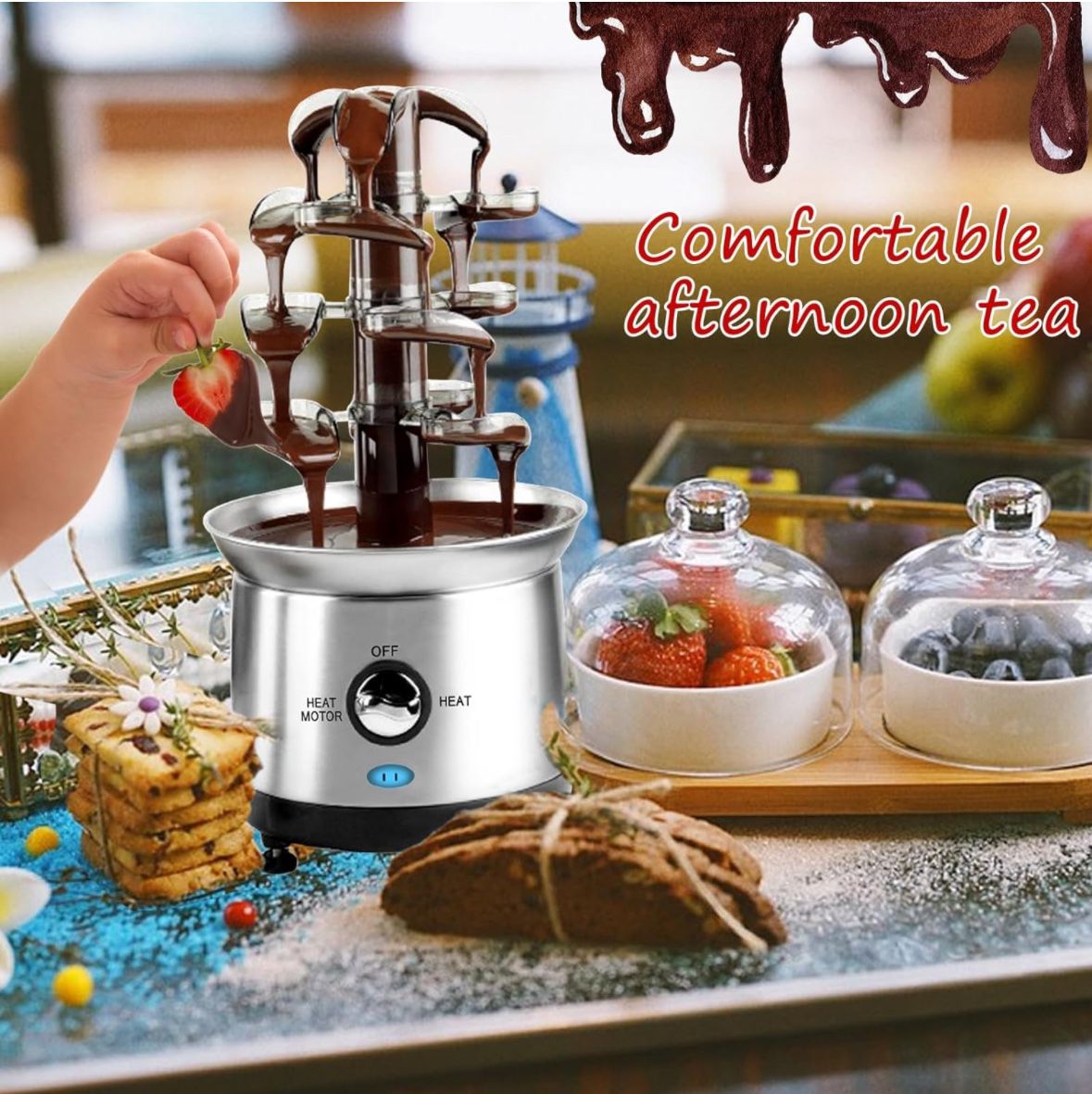 Elctric Chocolate Fondue Fountain Machine Like new