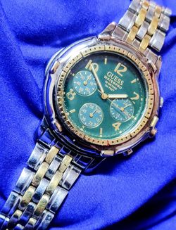 Guess Waterpro Vintage Chrono Green Dial Men's Watch 42mm