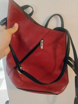 Leather purse made in italy