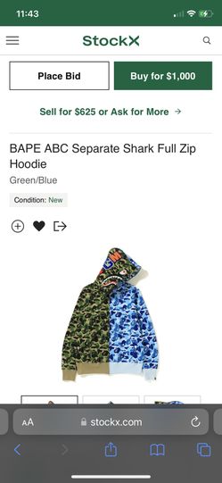 BAPE ABC Separate Shark Full Zip Hoodie