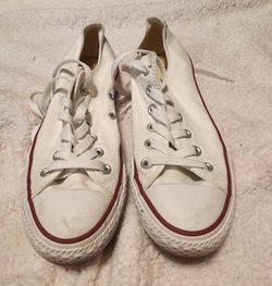 Converse White And Navy Men 6 Women 8