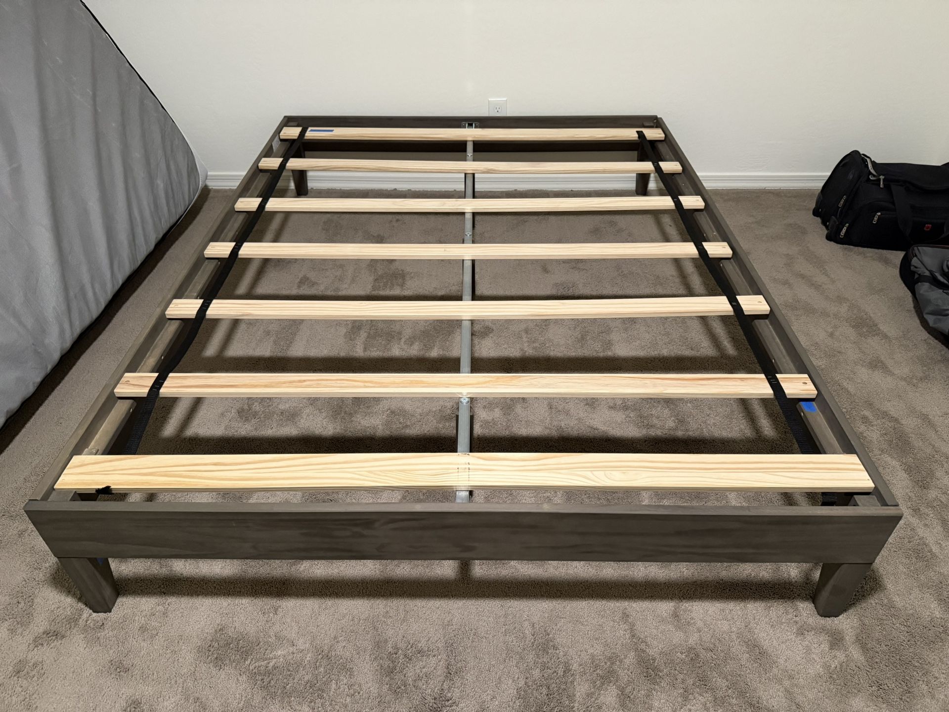 Grey Queen Bed Frame 