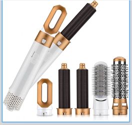5-in-1 Multifunctional Negative Ionic Hair Dryer, Curling Iron, Straightening Brush, Hair Tools. Women's Travel Essentials