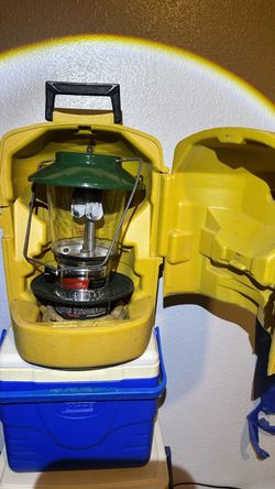 Vintage Coleman Gas Camping Lantern +Case