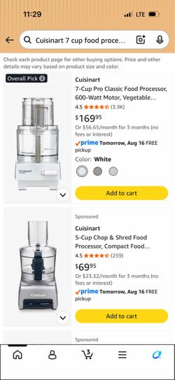 Brand new, Cuisinart 7 cup food processor