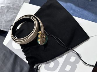 Amiri belt nappa MA alabaster