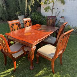 Dining table with 6 chairs