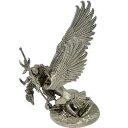 Vintage Rawcliffe Pewter Elven Warrior Riding Griffin Figurine RF 3008 1993