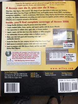 Microsoft Access 2000 program Book