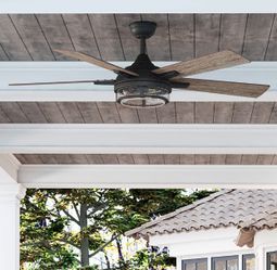 52-IN HB BLK LED CEILING FAN