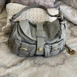 Barr &Barr grey leather handbag