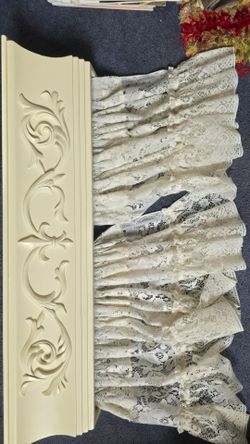 White Shelf with curtains