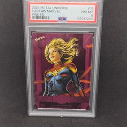 2024 Metal Universe Captain Marvel PINK FX #11 NM-MT PSA8 