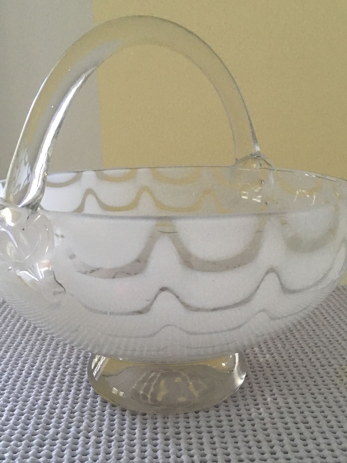 NEW Mikasa Crystal Basket 12”, (many uses)