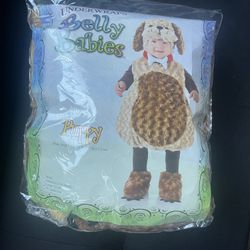 Underwraps Belly Babies Puppy Halloween Costume for Toddler Size Large (2T-4T) 4 Pieces Brown Color