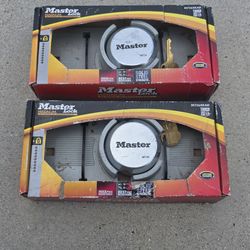 New 2-Pack Master Lock Magnum M736 Hidden Shackle Padlocks & Hasps