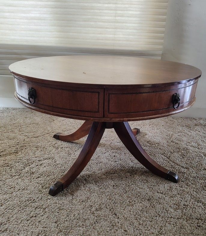 Drum Style Antique Table PRICE REDUCED!