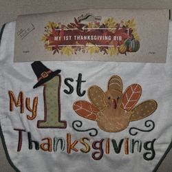 1st Thanksgiving Baby Bib 