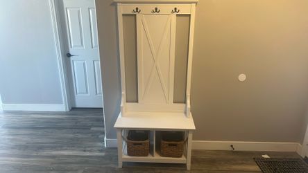 Foyer Entryway Bench with Storage FARMHOUSE shabby chic