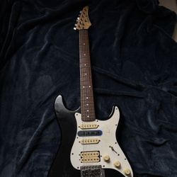 Glossy Black Samick Electric Guitar 