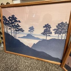 Pictures In Wooden Frame