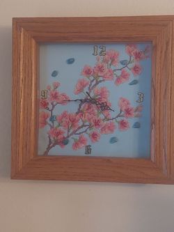 Embroidered clock