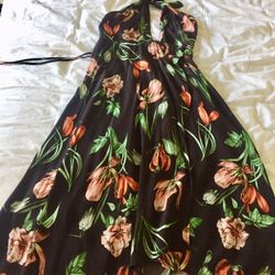 Maxi halter wrap round dress