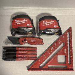 🆕 GENUINE, MILWAUKEE (8) PIECE BUNDLE PACK, ALL BRAND NEW! NEVER USED!