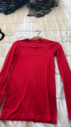Lululemon Red Long Sleeve Athletic Top
