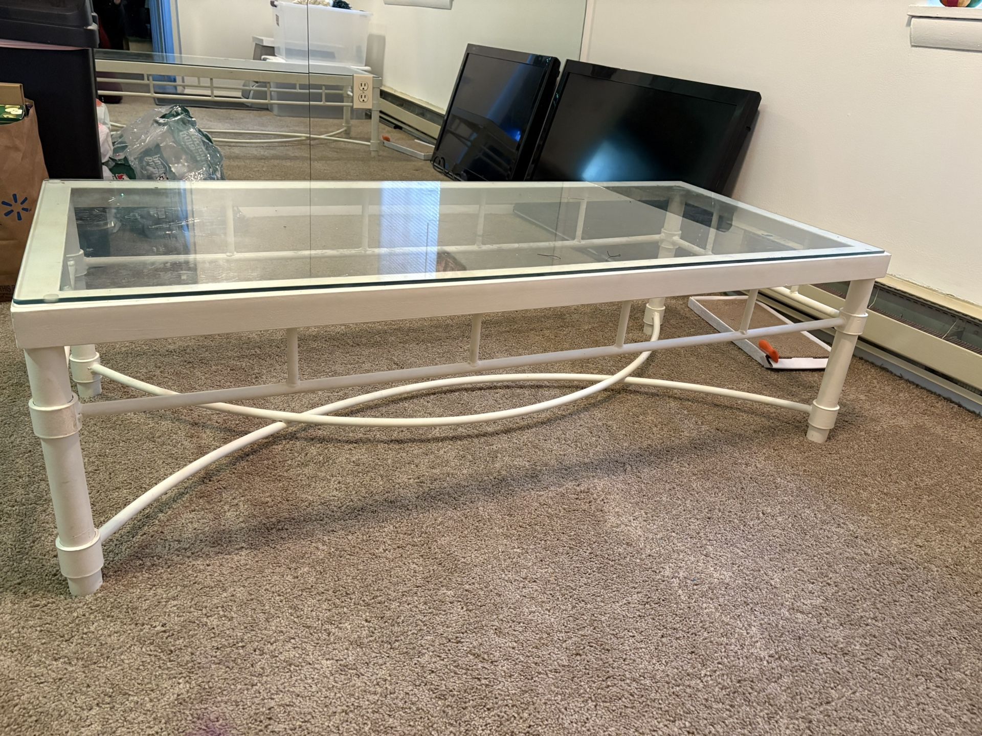 Ivory Metal Coffee Table