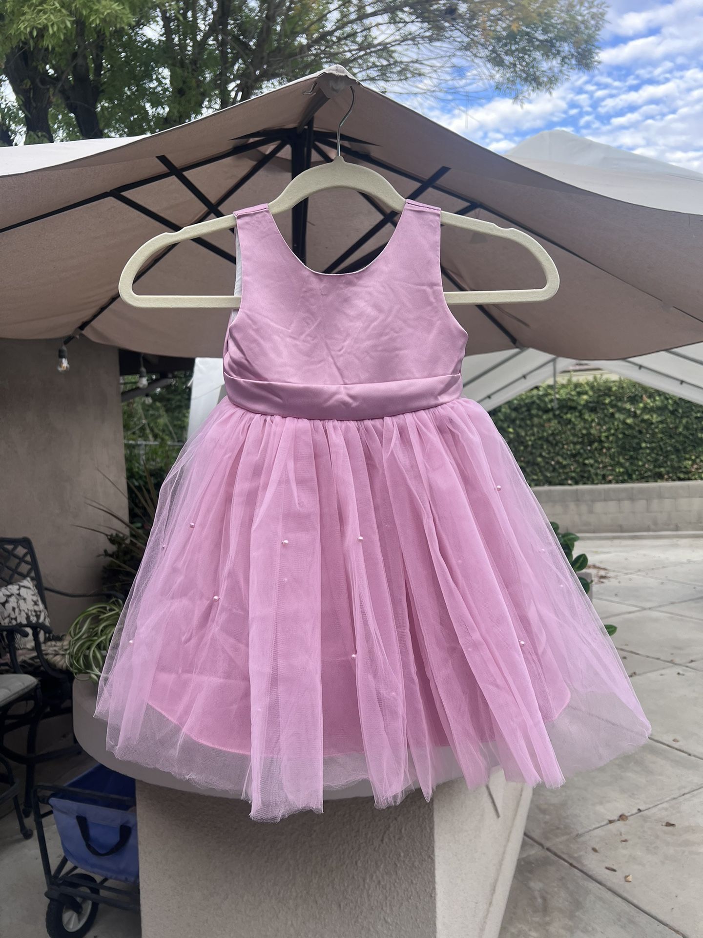 Pink Flower Girl Dress Or Costume for Halloween