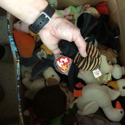 Boxes Of Original TY Beanie babies In Mint Condition With Tags And Tag Protectors!
