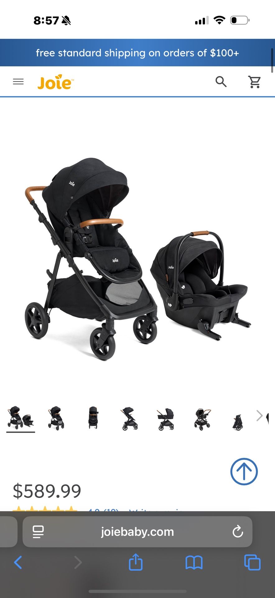 Joie Ginger & Mint Latch Travel System