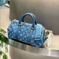 LV Keepall 25 Denim Blue Men's Bag Popping Up!