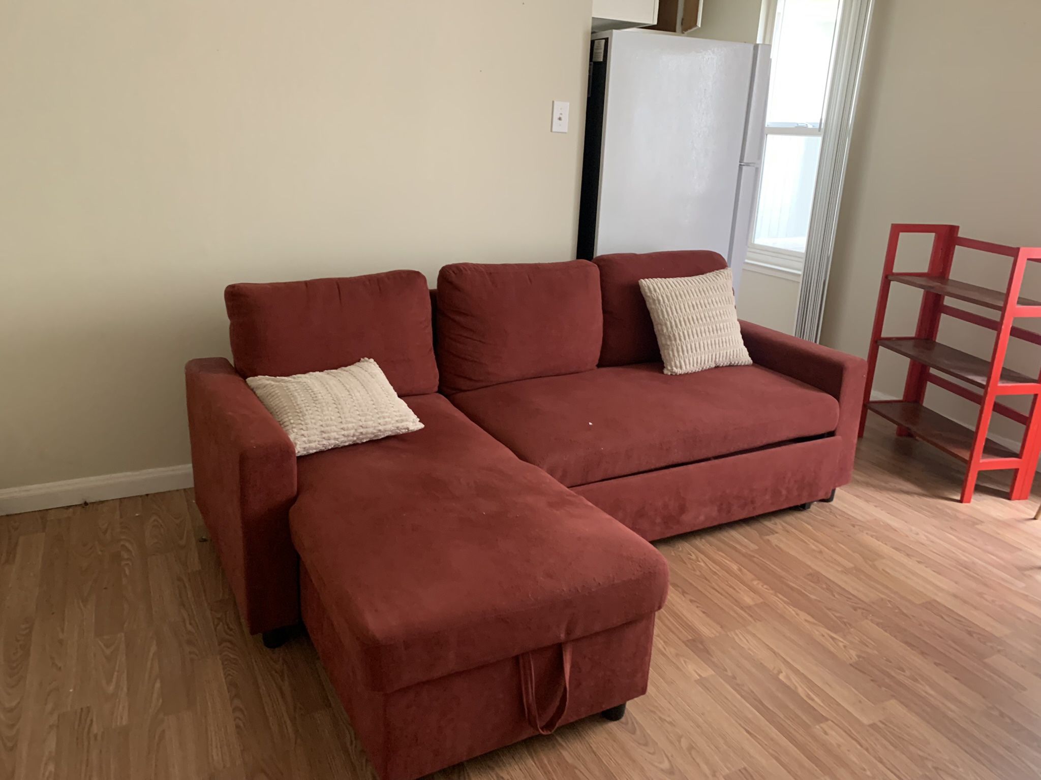 Red Sleeper Sofa Sectional