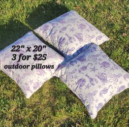 3 large outdoor pillows