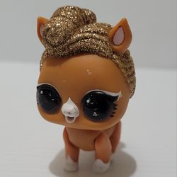 LOL Surprise Pets The Pony Series 4 Rare Eye Spy Gold Ball Horse Doll 3" Tall.
