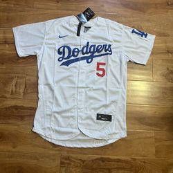 Freeman Dodgers Jersey White #5 