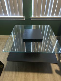 Large end table glass top