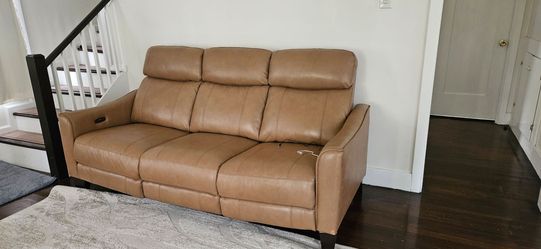 Bobs Power Reclining Leather Sofa